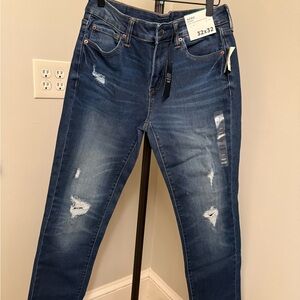 Aeropostale Men's Skinny Jeans - Dark Blue